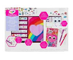 Crayola - Creations 04-0661 Super Set Journal Peluche, à personnaliser avec autocollants et pierres de 8 ans, multicolore