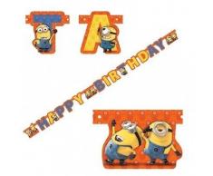 Guirlande danniversaire Happy Birthday Minion Moi Moche et méchant