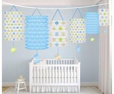 Party Deco Guirlande pour 1er anniversaire enfant Bleu/blanc/vert Référence LG2-KARTON