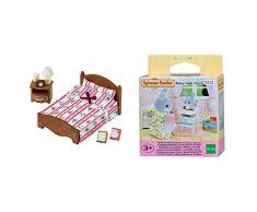 Sylvanian Families - 5019 - Semi Lit Double - Poupées et Accessoires - Sylvanian & Baby High Chair Families Chaise Haute pour Bébé, 5221, Pas de Variations