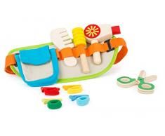 Small Foot Ceinture de Coiffure avec de Nombreux Accessoires, tels Que sèche, Brosse, Ciseaux et Peigne en Bois, y Compris des Pinces à Cheveux et des élastiques pour Se coiffer, très Amusant pour Les Enfants à partir de 3