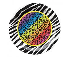 Forum Novelties X77466 80S Petite assiette, Multicolore, taille unique