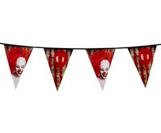 Boland BOL72350 Guirlande plastifiée Clown terrifiante 30 cm x 6 m