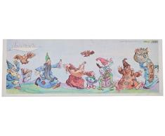 Renkalik Renkalikqsipo011p 25 x 70 cm Assistants Rond Monde Imprimé Soie Papier Poster Planche (10 pièces)