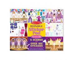 Melissa & Doug, cahier d’autocollants réutilisables de vêtements (5 arrière-plans, plus de 165 autocollants)