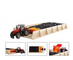 Van Manen Kids Globe 610186 Silo géant pour tracteurs en Bois (Silo, Fahrsilo, Jouet, entrepôts) Taille 30 x 60 x 6 cm Échelle 1:32 – Jouet en Bois de Haute qualité – sans Accessoires