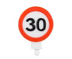 Folat Bougie à Chiffres en Acier Inoxydable 30 mm