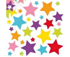 Baker Ross Autocollants étoile en Feutrine(Paquet de 144) - Matériels créatifs pour Enfants et Adultes