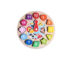 Iwood- Formes encastrables Horloge en Bois, 11018