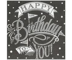 Amscan International Serviette de Table 711670 Lunch-printedln MD CT Hooray Son Votre Bdy