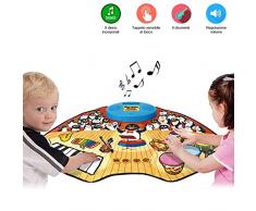 BAKAJI - Tapis Musical pour Enfants Penguin Band Playmat avec 9 Outils, Multicolore, 2661905