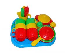Polesie Polesie54913 Jouet Batterie de Cuisine pour Six et Plateau