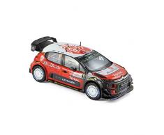 Norev - Miniature Voiture Citroen C3 Wrc Rallye De Pologne 2017 Echelle 1/43, 155363, Rouge/ Noir