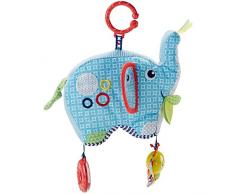 Fisher-Price Mon Éléphant dActivité Peluche dÉveil Bébé Pleine de Surprises, Accrochable Partout et Hochets Inclus, dès la Naissance, DYF88