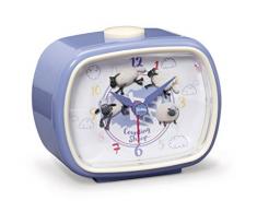 NICI 41481 Shaun Le Mouton Réveil, 11 x 9 x 6 cm, Couleur : Bleu/Blanc