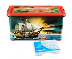 Playmobil- Grande Rangement 23 L Pirates + Boîte compartimentée, 064661