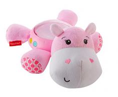 Fisher-Price Hippo Douce Nuit Peluche Veilleuse Bébé, avec Projection de Lumière Étoilée, Musique et Sons, dès la Naissance, Rose, FGG89