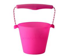 Scrunch Seau Pliable en Rose, Jouet pour la Plage ou Le bac à Sable