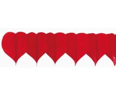amscan - 2741 - Guirlande Papier Cœur - Amour Ignifugée - Rouge