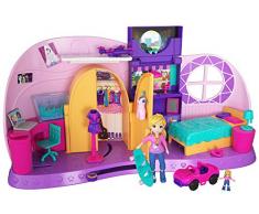 Polly Pocket Coffret La Chambre Métamorphose, 1 grande + 1 mini-figurine et accessoires pour jouer les scènes de transformation, jouet enfant, FRY98