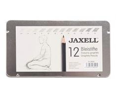 Honsell 8000 Jaxell Lot de 12 crayons à papier en métal laqué Noir