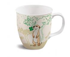NICI 42787 Tasse en Porcelaine avec trèfle Blanc 9,5 x 10 cm Capacité 400 ML 1 cm sous Le Bord
