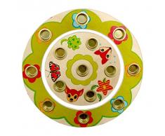 Hess Jouet en Bois 15645 – Anniversaire Anneaux en Bois Animaux de la forêt, denviron 16 cm