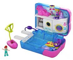Polly Pocket Coffret Univers La Croisière avec mini-figurines Polly et Lila, un Jet-Ski, autocollants et surprises, jouet enfant, édition 2020, GKJ49