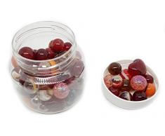 MaRécréation- Bocal de Billes en Verre, WZ-X7BG-YOE1, Multicolore