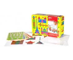 Apli Apli13442 Jeu de bâtiments avec Autocollant en boîte métallique