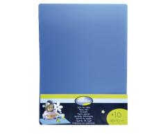 Maildor 302045MD - Un lot de 10 sets de table 40x30 cm en polypropylène bleu