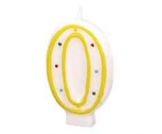 amscan - 550290 - Bougie Chiffre 0 Pois