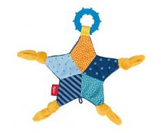 sigikid, Garçon, Doudou Etoile avec Anneau de Dentition, PlayQ, Bleu, 41995