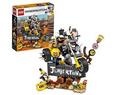LEGO Overwatch® - Chacal et Chopper, jeu de construction inspiré du jeu vidéo, inclus la moto de Chopper et un panneau Junkertown, 380 pièces - 75977