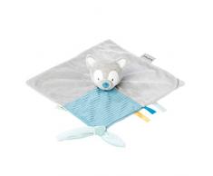 NATTOU Doudou Plat Loup Attache pour Sucette, 27 x 27 cm, Tim et Tiloo, Beige, 498128, Gris