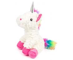 Small Foot 11478 Licorne, 23 cm de Haut, Blanche, crinière Arc-en-Ciel, Animal en Peluche Jouets, Multicolore