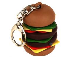 Kikkerland- Porte-Clés Burger avec LED à lUnité, KRL35-EU