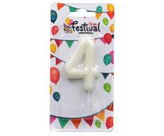 Grand Festival Bougie danniversaire Blanc (1)