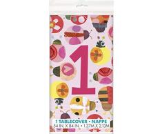 Unique Party 73323 Nappe en plastique Rouge