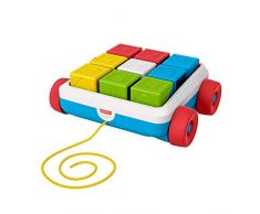 Fisher-Price Mon wagon cubes à tirer, jouet bébé pour encourager lenfant à marcher, apprentissage des formes et chiffres, dès 6 mois, GJW10