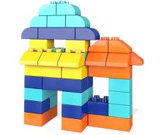 Mega Bloks Construisons, jeu de blocs de construction, 60 pièces, jouet pour bébé et enfant de 2 à 5 ans, FLY43