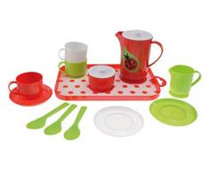 Gowi 454–23 Lady Bug Tea Break Service à thé avec Tablette Enfants Service, 15 pièces