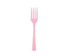 Amscan International 552290-109 Lot de 10 fourchettes en plastique Rose