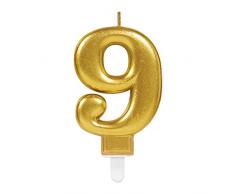 amscan Doré Finition métallique Celebration Bougies # 9