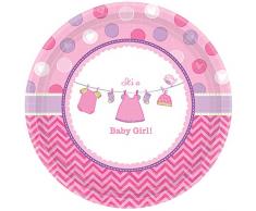 amscan 591489 26 cm avec Inscription Love Girl Papier Assiettes