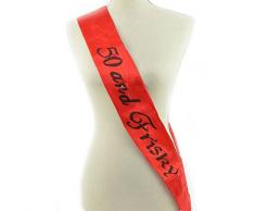 Gifts Shatchi 1215 Shatchi 50 et Frisky Clignotant Rouge 50ème anniversaire Décoration de fête