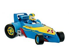 Bullyland- Mickey Mouse Figurine Disney Junior Pilote de Course Donald dans Voiture, 15460