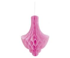 Unique Party - 62967 - Chandelier Décoratif en Papier de Soie - 35 cm - Rose Vif