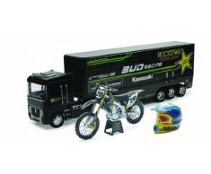 New Ray - 10095 - Véhicule Miniature - Coffret Bud Racing Team Camion + Moto + Casque