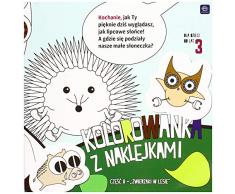 Interdruk MA21X21ZWL livre de coloriage 21 x 21 cm, 20 avec stickers animaux de la forêt, Multicolore - version anglaise